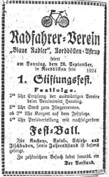 Blaue Radler Norddllen-Astrup
