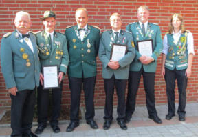 v.l. Hubert Kessing, Tino Globisch, Franz-Josef Wellmanns, Norbert Holzenkamp, Jrgen Thlke, Maria Willoh 