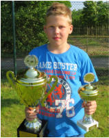 1. Platz beim Torwandschieen: Jonas Niemann
