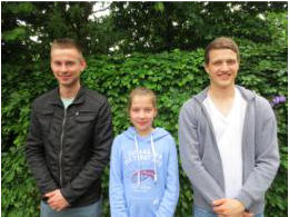 v.l. Lukas Kellermann, Hanna Niemann, Mike Rosenau