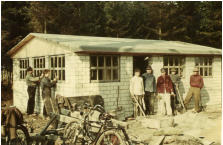 Bau der Schtzenhalle 1956