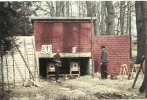 Bau der Schtzenhalle 1956