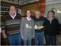 v.l. Hans Kurre, Kohlknigspaar: Gisela Mhlmann u. Clemens Themann, Agnes Meyer