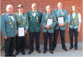 v.l. Hubert Kessing, Tino Globisch, Franz-Josef Wellmanns, Norbert Holzenkamp, Jrgen Thlke, Maria Willoh 